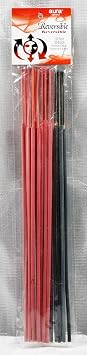 1 Pack Reversible RED/Black Rojo/Negro 10 red/10 Black Incense Sticks 9" Long 20 Sticks PER Pack