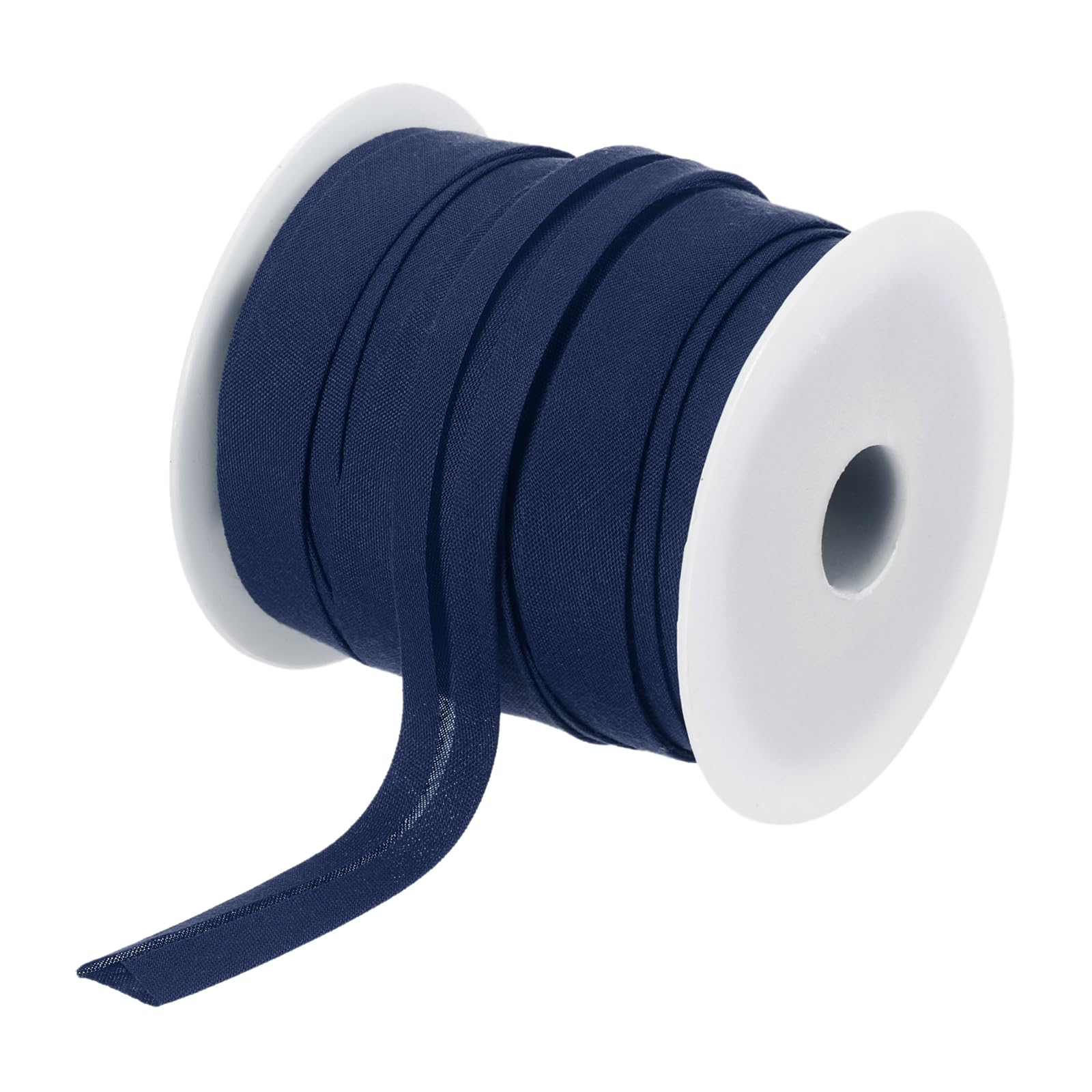 sourcing map 1/2 Inch Single Fold Bias Tape Polyester Continuous Bulk Bias Tape for Sewing, Seaming Quilting Hemming Binding Crafts (Navy Blue 25 Yards)