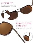 SODQW Tangle Free Aviator Sunglasses for Women Trendy Polarized Sun Glasses for Driving & Traveling