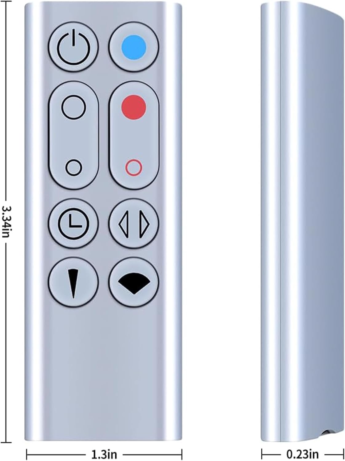 Genuine Remote Control for HP00 HP01 Hot+Cool Fan Air Purifier, Compatible 966538-01，966538-02，966538-04，966538-15，967197-13，967197-14, with Magnetic Function, W/O Battery, Silver