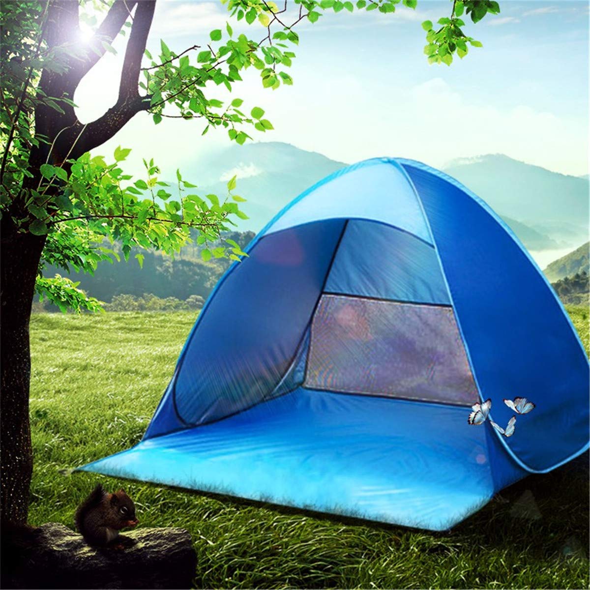 Amazon | ポップアップビーチテントポータブルFor1-3人自動