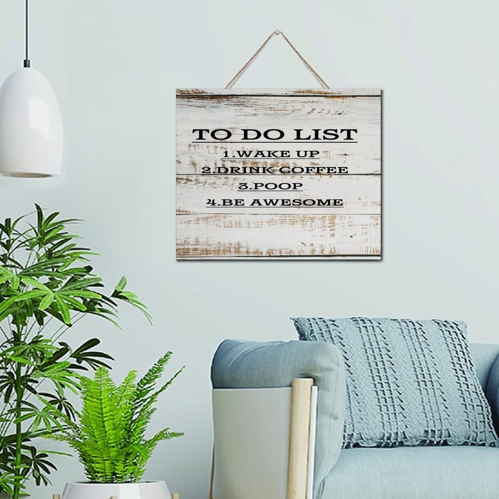 To Do List plaque en bois déco murale salon panneau bureau peint inspirant