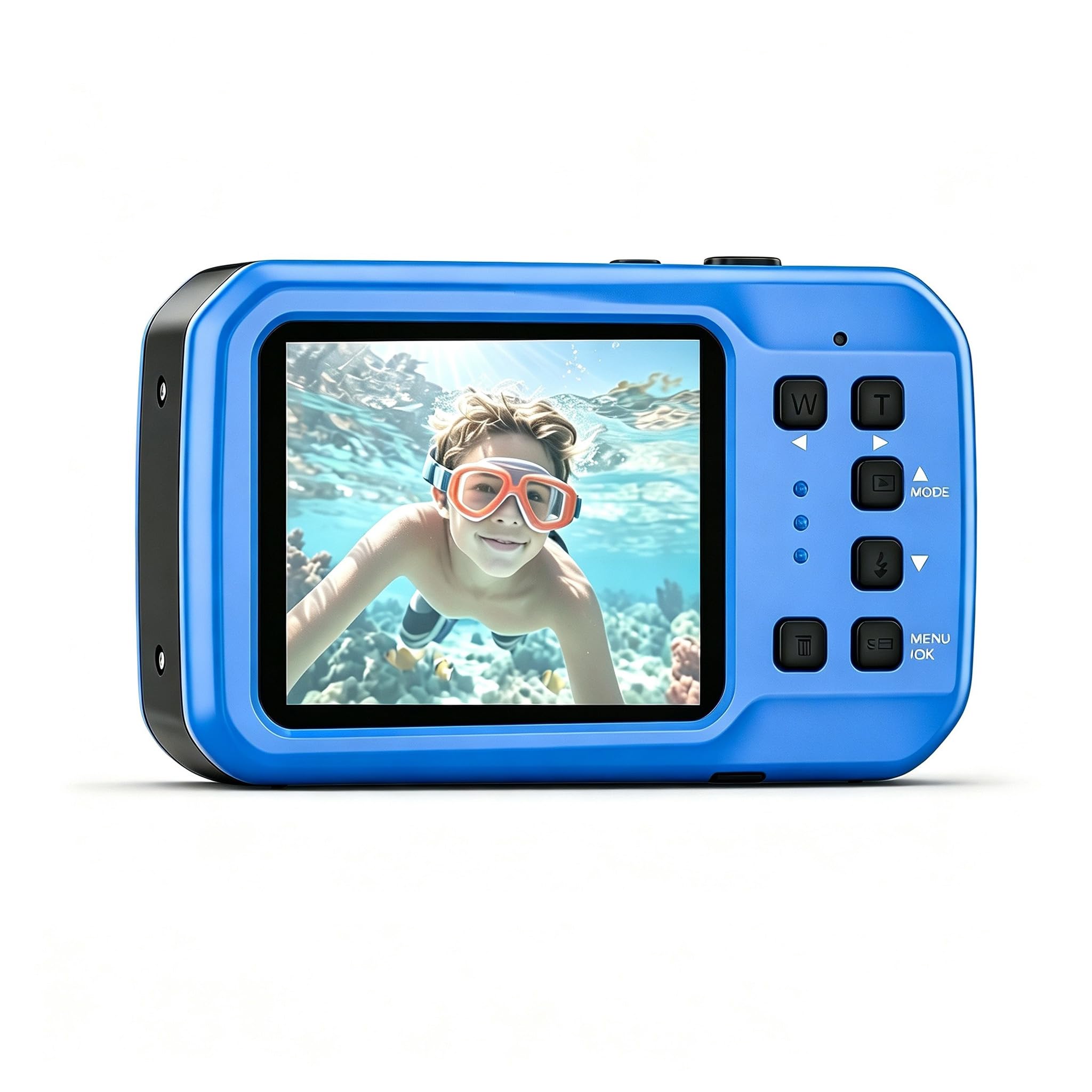 Cámara impermeable de 64 MP de 16 pies con tarjeta de 16 GB, batería de 650 mAh, ideal para viajes, surf, natación