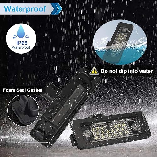 Miniatura 9 de MbuyDIY Lámpara LED para matrícula compatible con Fusion 2006-2012, Mustang 2010-2014, Taurus 10-19, Flex Focus Lincoln MKX MKZ MKT MKS Mercury