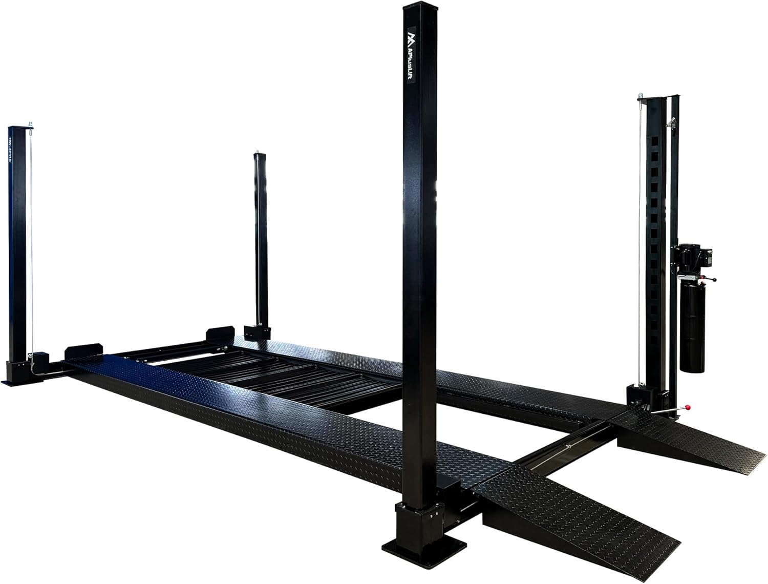 APlusLift HW-4P11S 4-Post Car Lift with ramps and power unit