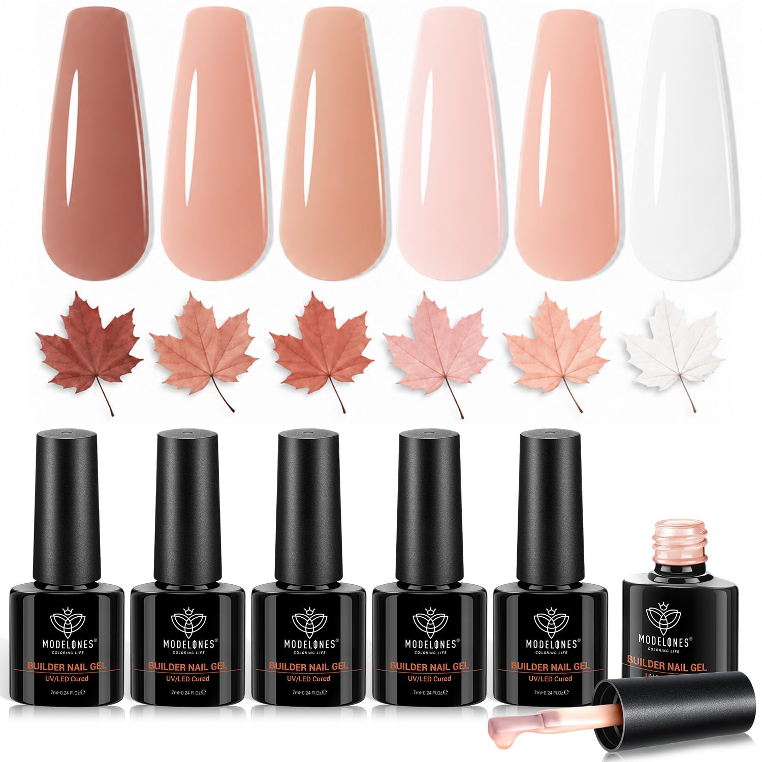 Modelones Builder Nail Gel - 6 Colors -19 Modelones Builder Nail Gel - 6 Colors -19