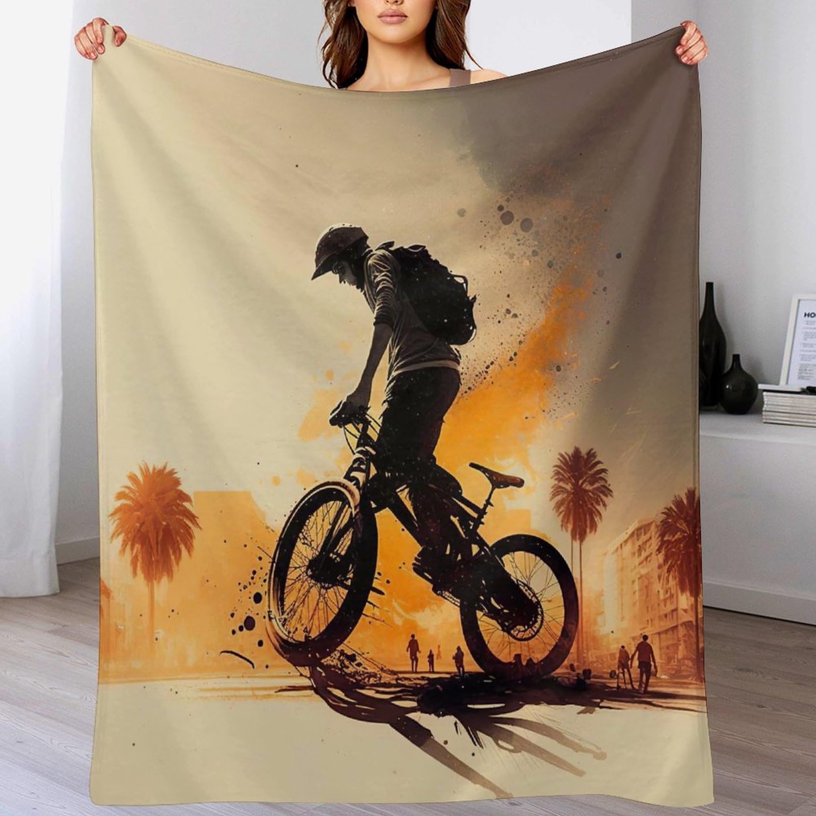 Couverture polaire vélo de montagne pour cocooning au coin du feu