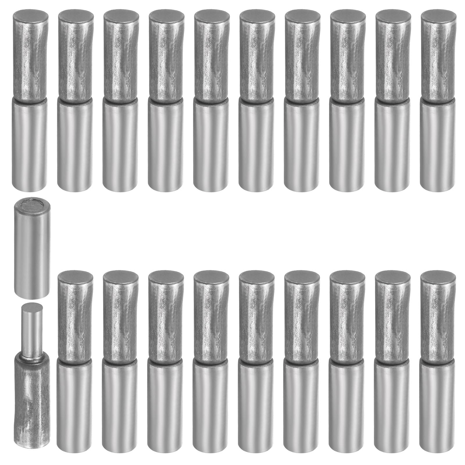 sourcing map 20Pcs Weldable Barrel Hinges, 1-5/8" x 1/4" Carbon Steel Heavy Duty Detachable Weld on Door Hinges for Metal Gate Swing Door Trailer Ramp