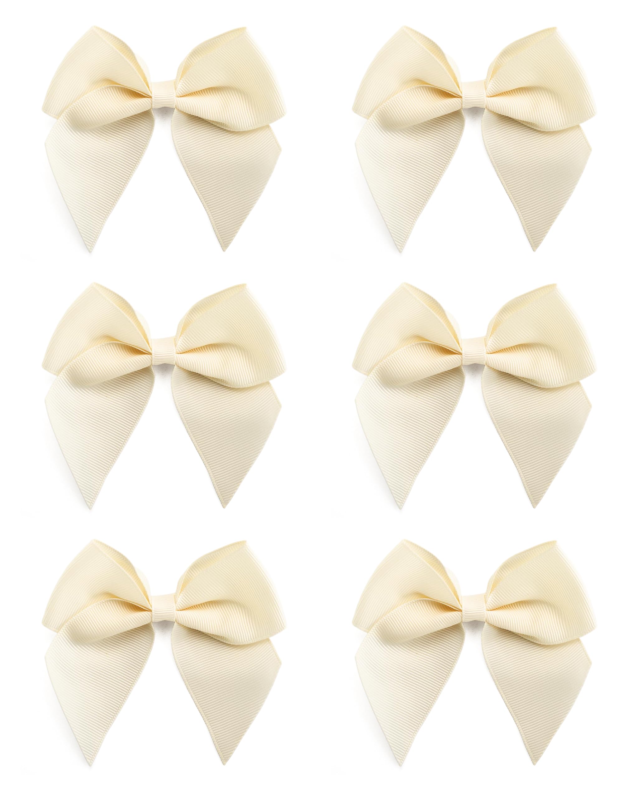 Italian Options Large Grosgrain Ribbon Bows Self-Adhesive Fabric Bow Decorations for Gift Wrapping Hampers Christmas Hair Bows Crafts Cakes Crafting Accessories Cream 12 Pack 10 cm