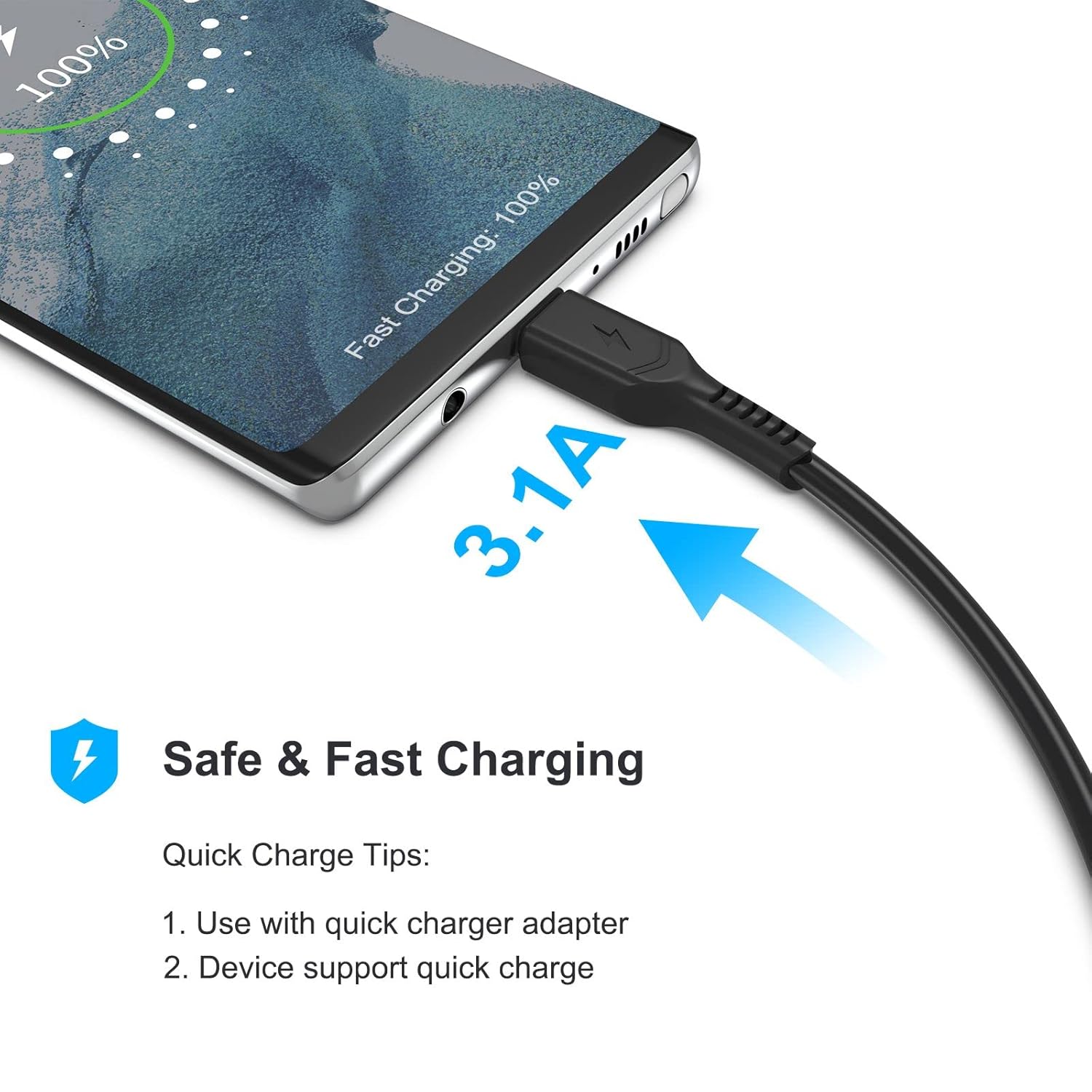 Short USB C Cable 1FT, 5-Pack USB A to USB C Charger Cable Fast Charging Durable USB Type C Cord for iPhone 16 15 Pro Max, Samsung Galaxy S23 Ultra, Moto G Pure, Google Pixel, Power Bank