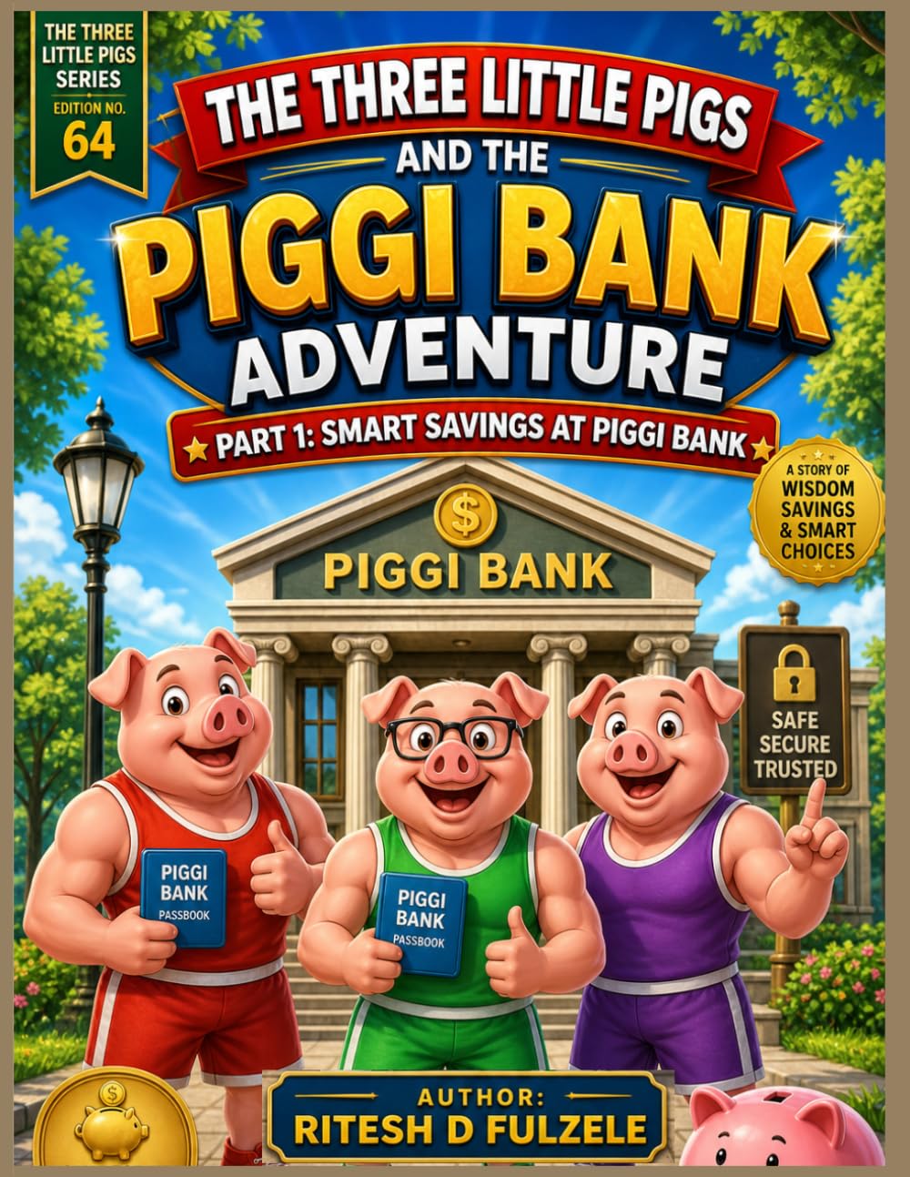 The Three Little Pigs and the Piggi Bank Adventure PART 1: THE SMART SAVING AT PIGGI BANK: THE THREE LITTLE PIGS SERIES EDITION NO. 64