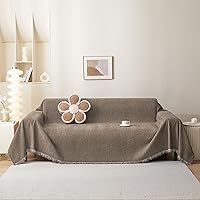 Vista 24 de MEETSKY Funda de sofá para sofá de cojines, protector de muebles de sofá, fundas de sofá de chenilla, fundas de sofá seccional para mascotas, funda