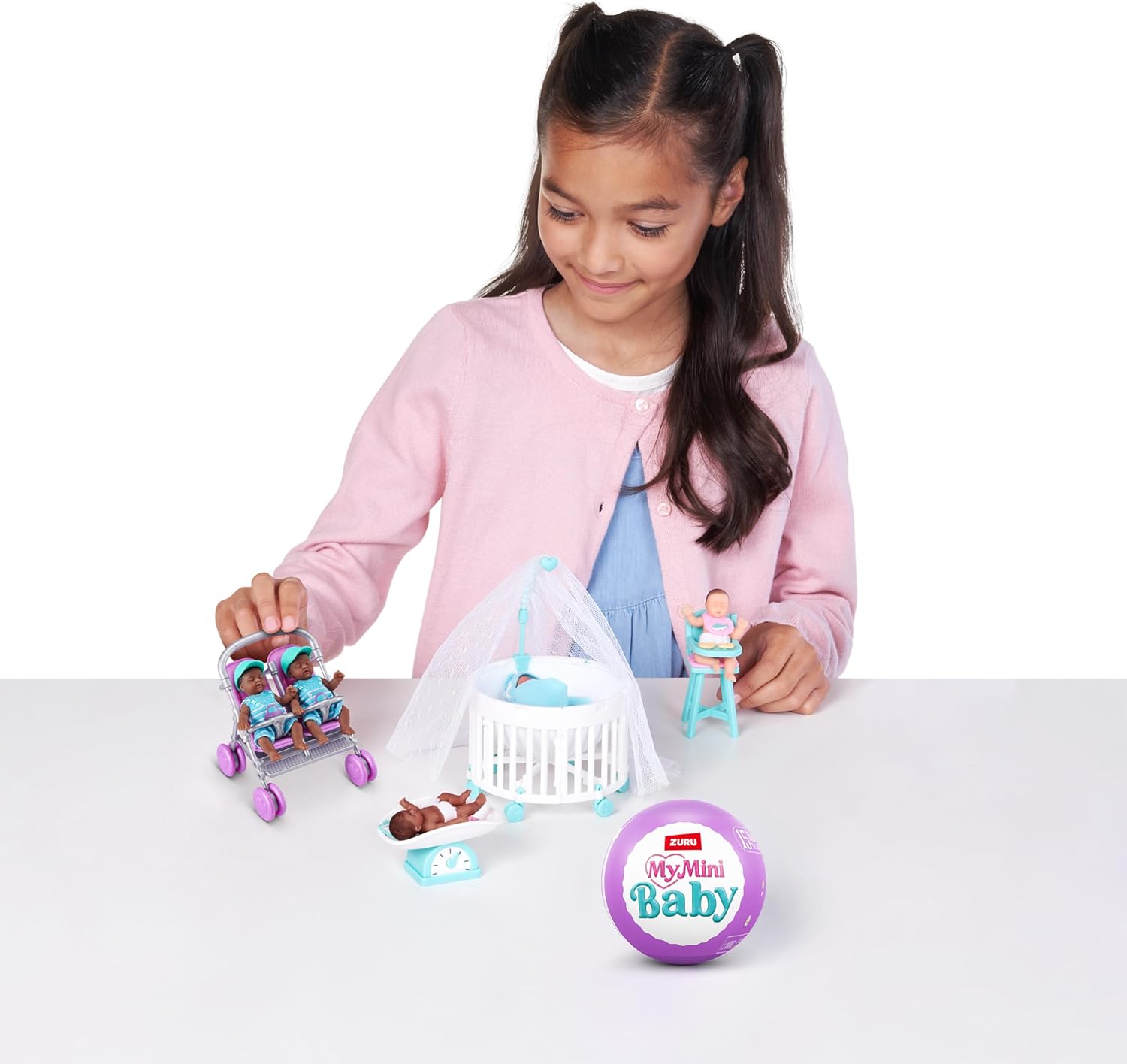 5 Surprise My Mini Baby Series 2 by ZURU, Collectible Mystery Capsule, Toy for Girls, Realistic Miniature Baby, Playset and Accessories (2 Capsules)