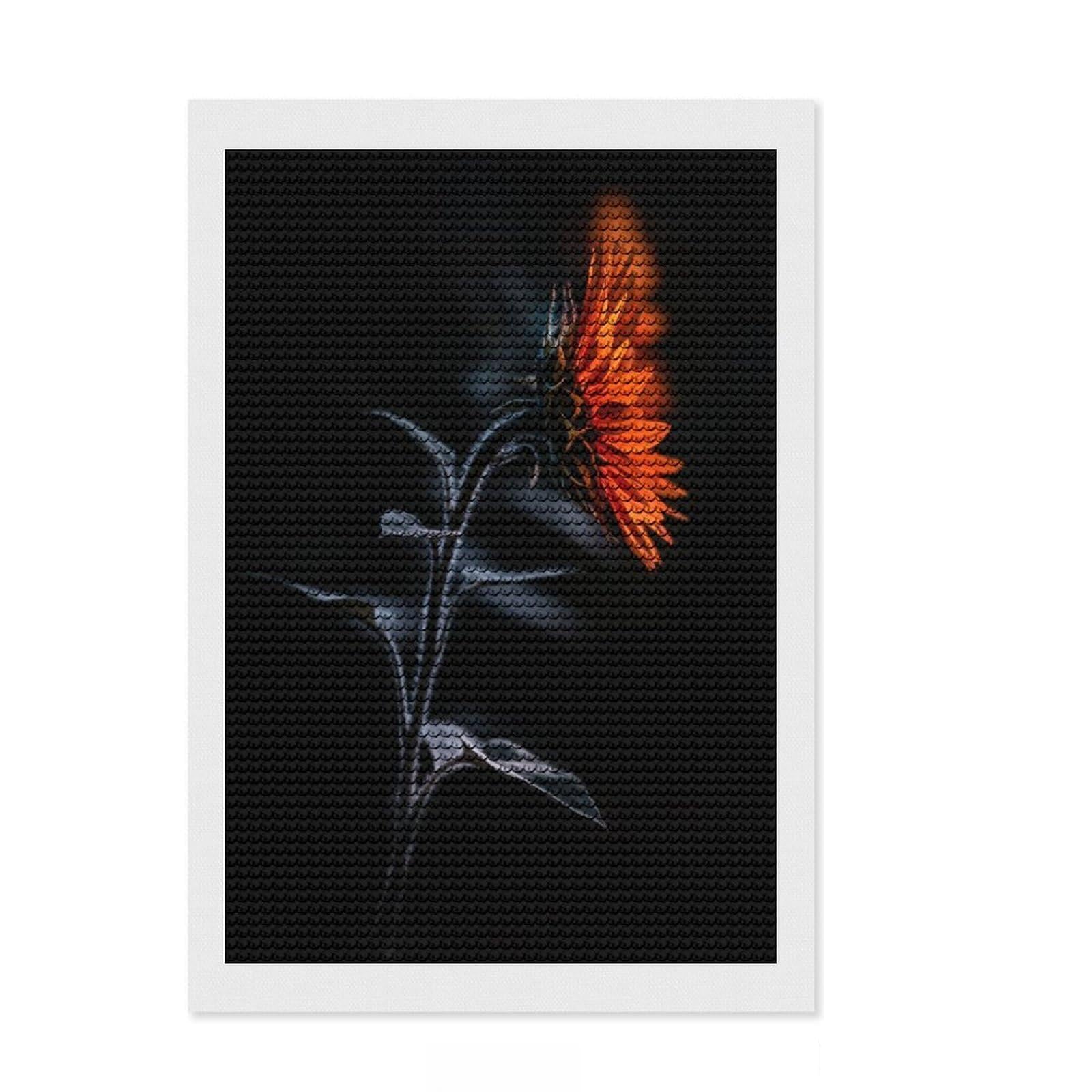 Junmoney Glowing Sunflowers Full Drill Diamond Painting Kit 8"x12", Office Decor, for Beginners, Full Kit Included, Christmas Gift
