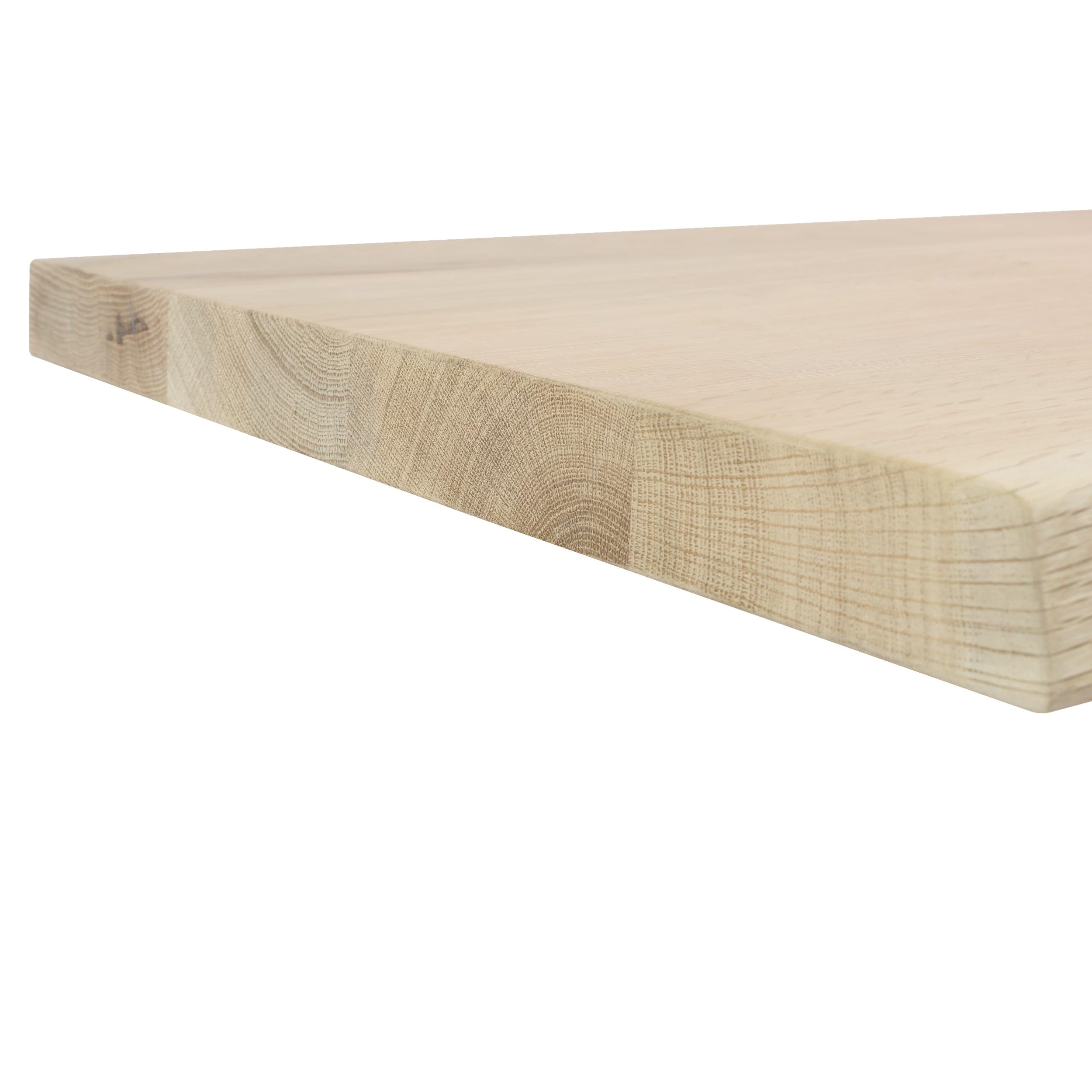 Natural Goods Berlin 1x Lavabo Oak, Madera Maciza de Roble, Lavabo sobre encimera para baño, tablón de Madera auténtica, Borde Natural, Montaje en Pared, Bricolaje (100 x 50cm)