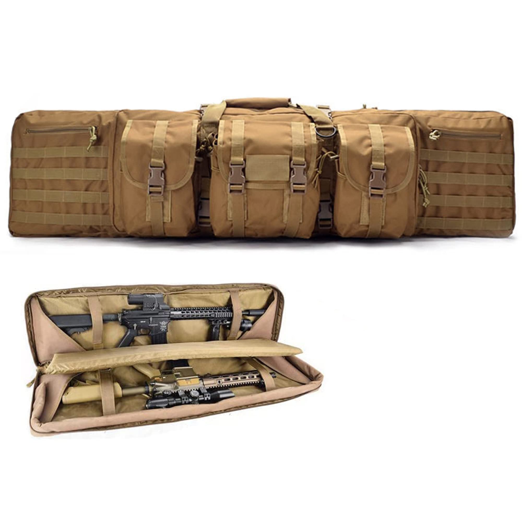 Estuches para Rifles Estuche Táctico Acolchado para Carabina, Estuche para Rifle Estuche para Escopeta/Brown/108Cm