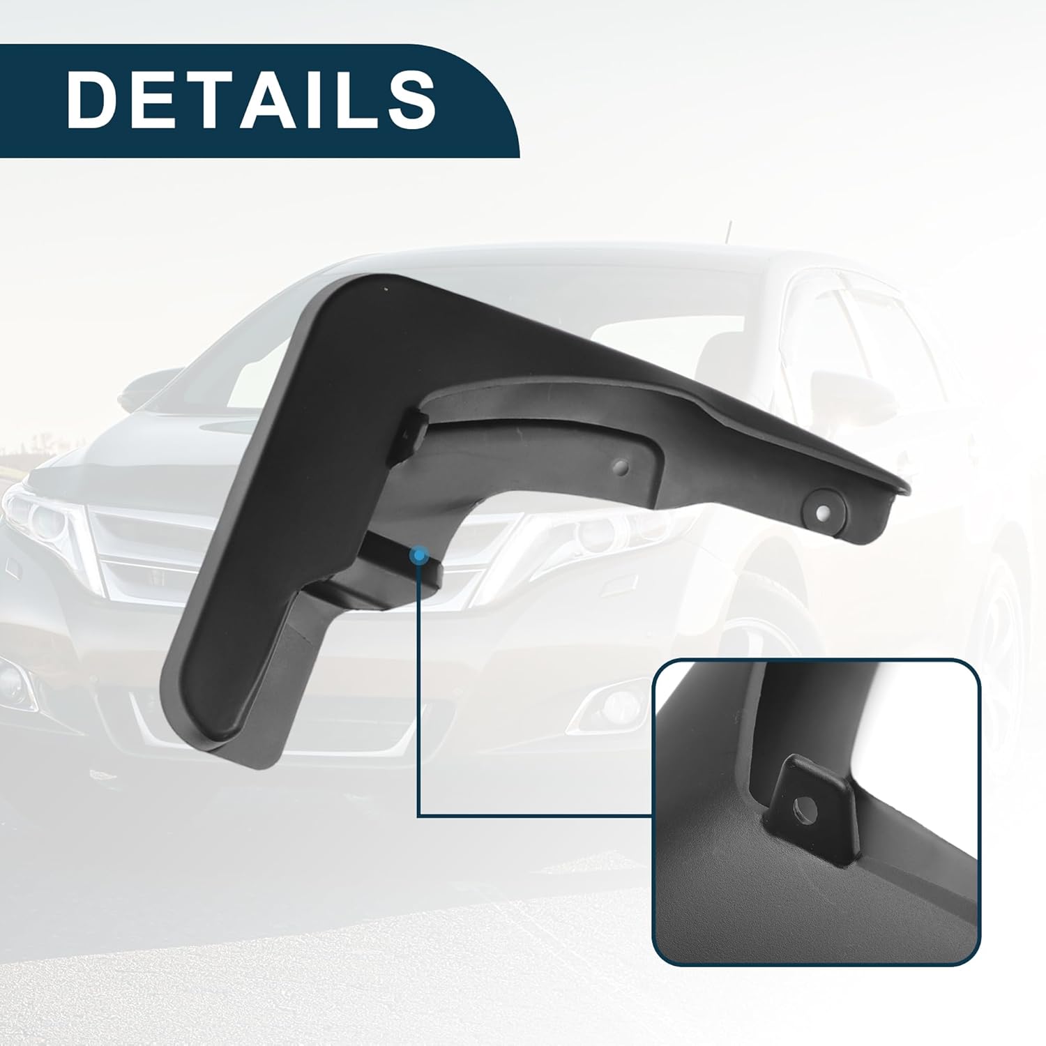 Mud Flap Splash Guard for Toyota Venza 2009-2016 Durable | Front & Rear Side Mudflaps with Mount Accessor 1 Set