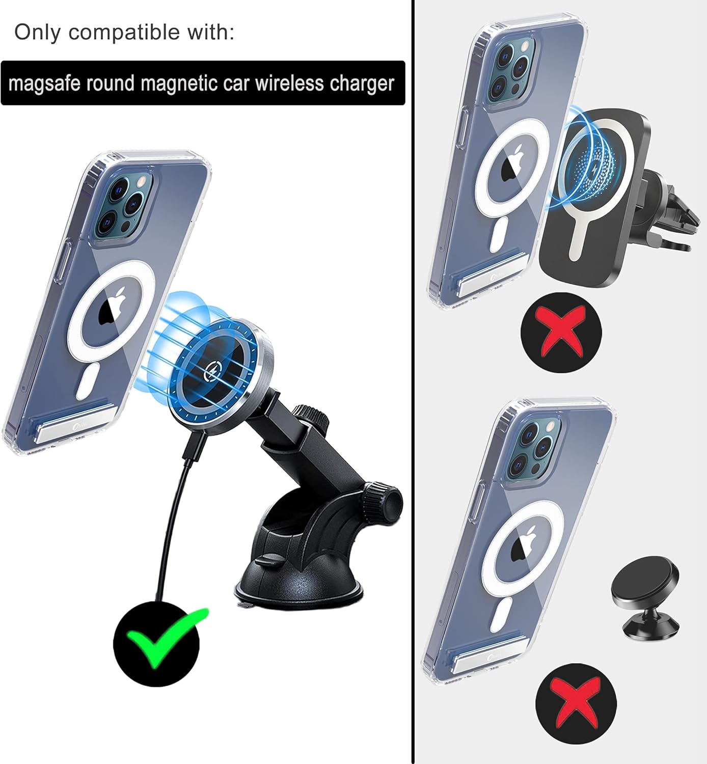 Exclusive Discount 90% Price Chitri Compatible for iPhone 12 Pro Max Case, [Two-Way Stand Magnetic Case] Compatible with MagSafe Charger [with Metal Kickstand] Transparent Hard PC Back Slim Shockproof Protective Cover, Clear