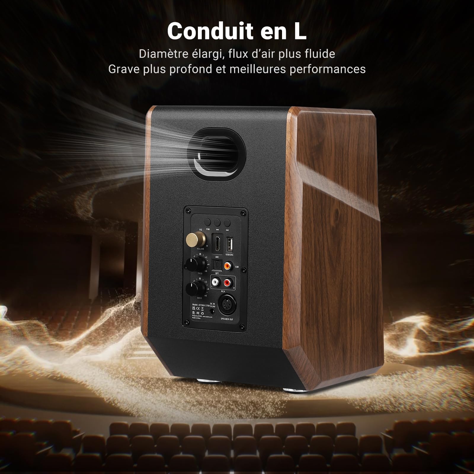 Amazon.co.jp: AIYIMA S700 2.0チャンネル 50W*2 5インチ アクティブ