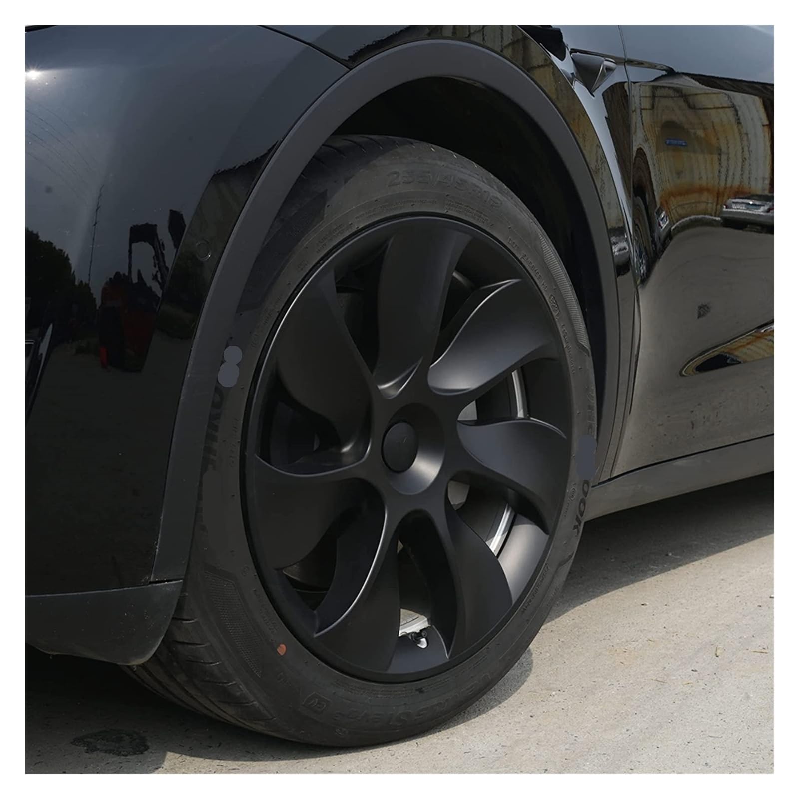 4 Stuks 19 Inch Wieldop voor Model Y - Volledig Omwikkelde Velgbeschermer Trim Hoge Sterkte 2020 Tot 2023, Mat Zwart (Symmetrisch 4 Stuks 19 Inch Wieldop voor Model Y - Volledig Omwikkelde Velgbeschermer Trim Hoge Sterkte 2020 Tot 2023, Mat Zwart (Symmetrisch