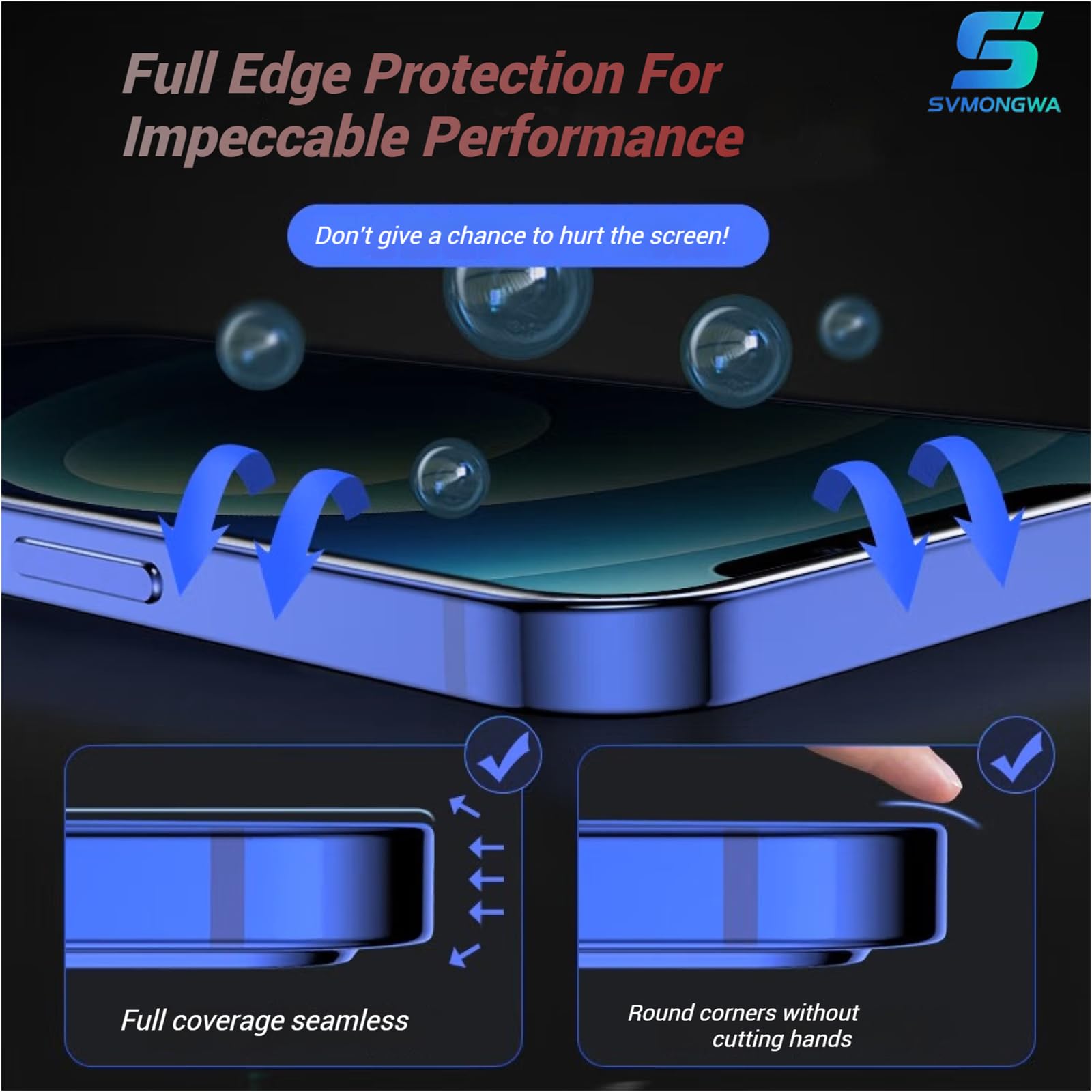 Paquete de 2 protectores de pantalla de privacidad para Samsung Galaxy A54 con 2 protectores de lente de cámara, película de vidrio templado antiespía de cobertura completa, dureza 9H, sin