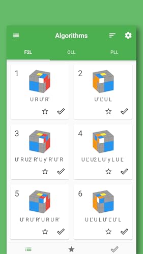 Speed Cube CFOP Memo - The lists of F2L/OLL/PLL -