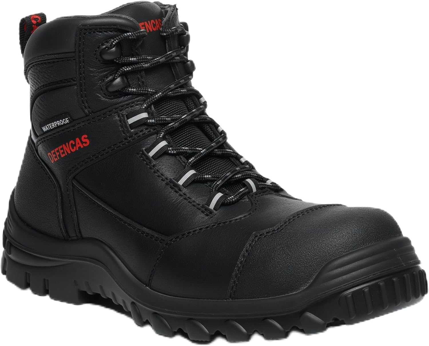 Men’s 6” & 8'' Waterproof Work Boots with Safety Toe, Antistatic Construction Boots, Full-Grain Leather Work Shoes with Slip-Resistant Rubber Outsole & Side Zipper D058711-D088711