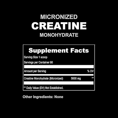Miniatura 2 de UpNourish Monohidrato de creatina micronizada en polvo 14.11 oz  Vegano sin sabor para antes del entrenamiento, desarrollo muscular, suplemento