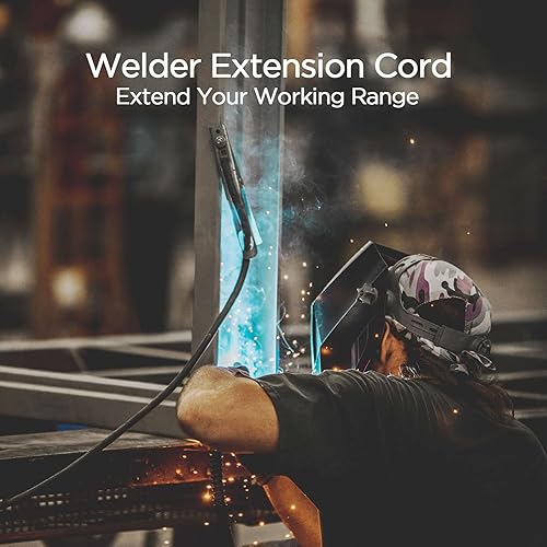 Miniatura 9 de Cable de extensión de soldador de 25 pies, 220 V, 50 amperios, calibre 8, resistente, industrial, NEMA 6-50, cable de máquina de soldadura con