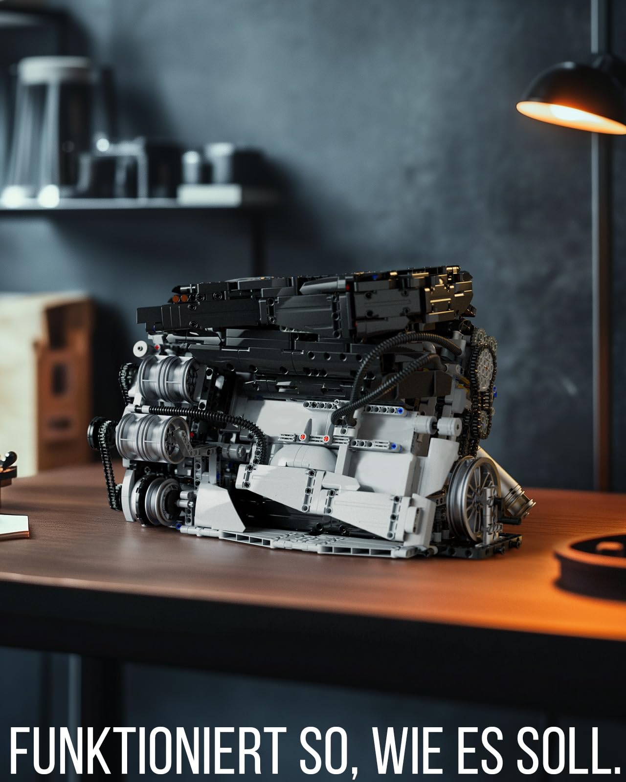 Nifeliz Technique L6 Reihenmotor Kit für Erwachsene, Klemmbausteine Motor Modellbausatz Sammlerset, Sammlerstücke für Zuhause oder das Büro (2,820 Teile, NF10316) | Fortgeschrittenes Sammlermotormodell, Physikalische Wissenschaft Lernspielzeug für Erwachs