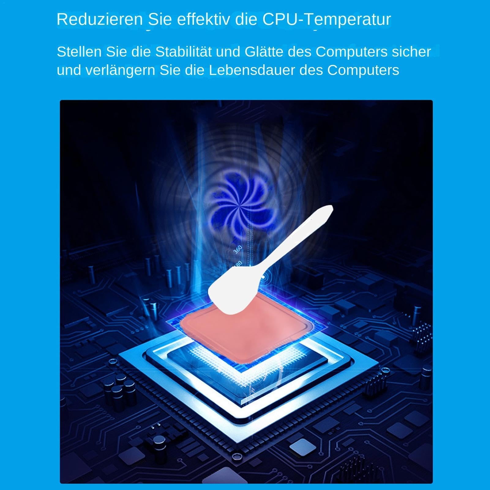 Pasta termica per computer – pasta termica a raffreddamento rapido | spatola termica | Pasta termica efficiente del dissipatore di calore per PC per dispositivi elettronici, computer, laptop, gr