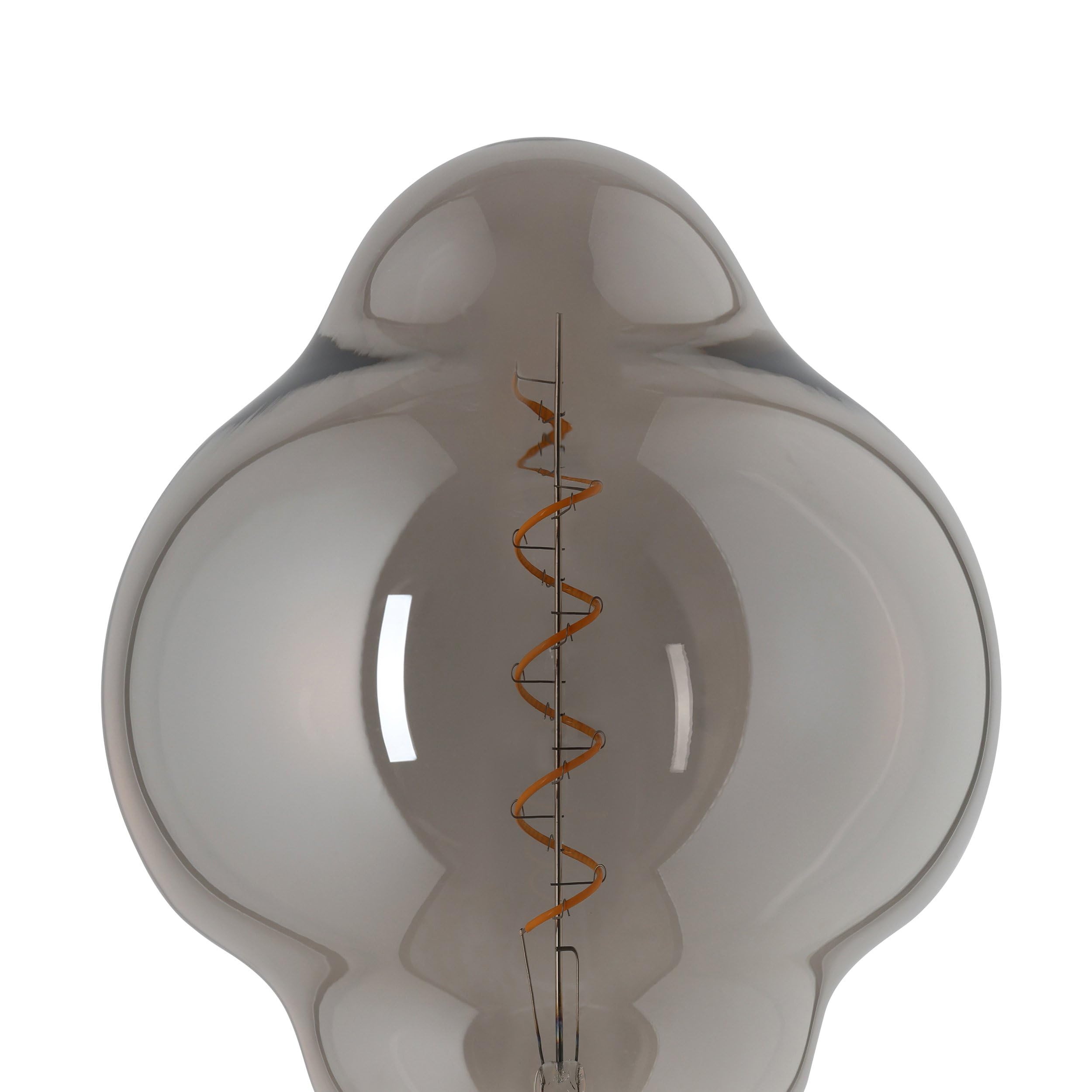 Eglo Lampadina XXL E27, dimmerabile, a spirale, stile rétro, molto | grande, in vetro fumé, 4 W, 110 lumen, luce bianca calda, 2000 K, lunghezza 29 cm
