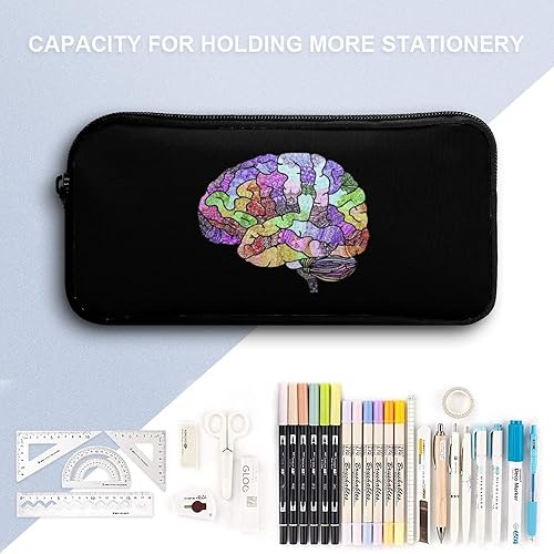 Miniatura 3 de The Rainbow Brain - Estuche para lápices con diseño de arcoíris, bolsa de cosméticos, organizador de cajas de pecil para viajes y oficina