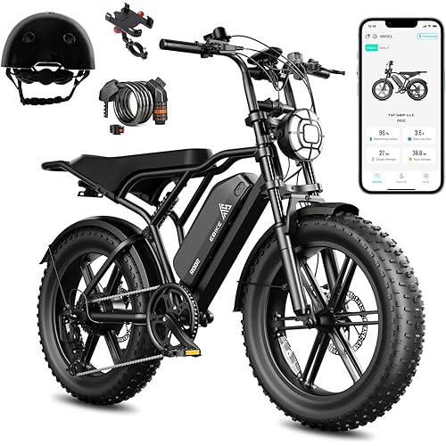 TST Electric Bike for Adults, 1500W Peak Brushless Motor 28 MPH 60 Miles/110 Miles Fat Tire E Bike with 48V 15Ah/ 25Ah Removable Battery 20" Electric Dirt Bike Hydraulic Suspension and 7-Speed