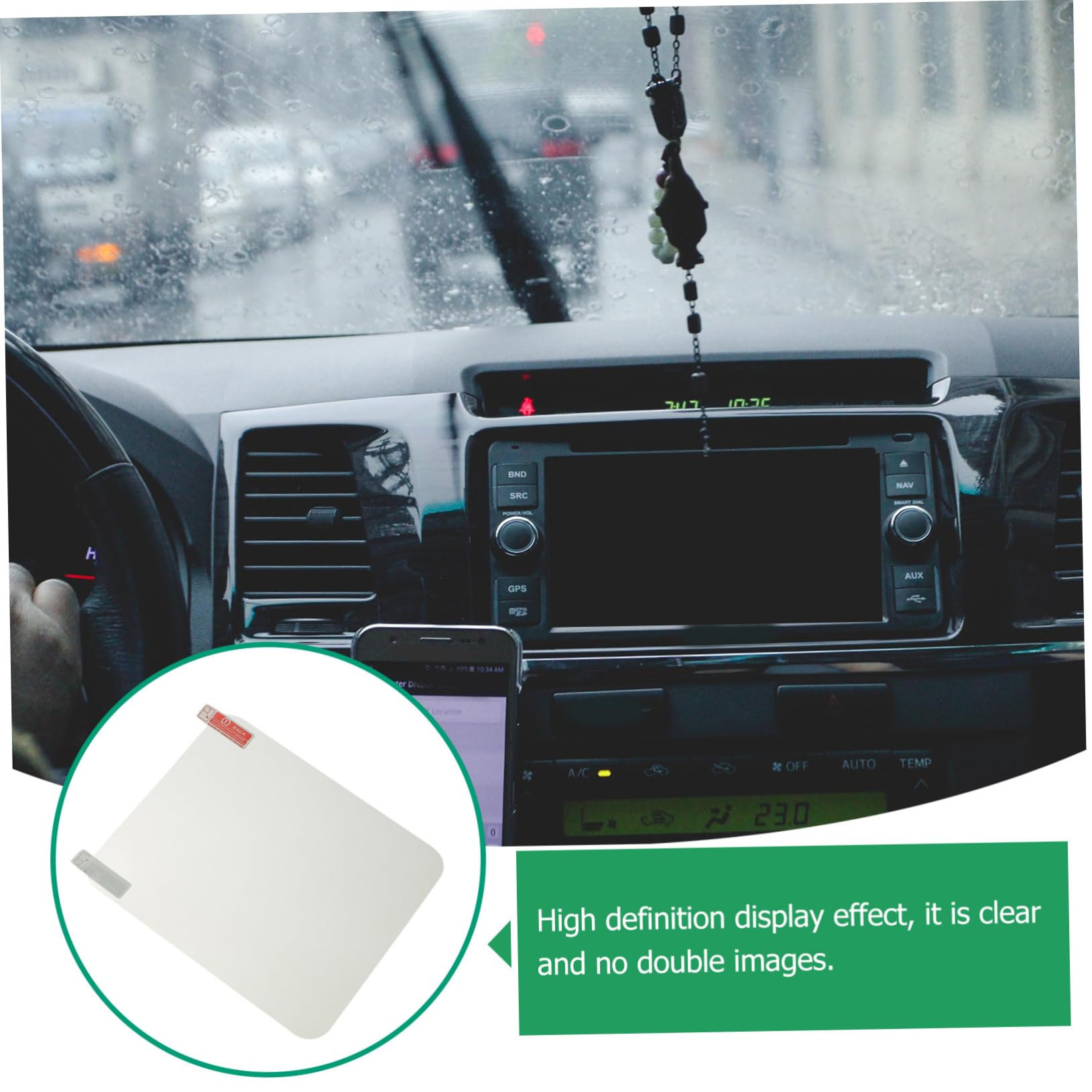 MOLUCKFU 4pcs Reflective Windshield Film for Car Display Reflective Easy Application Required Vision Reusable After Cleaning for Digital Speedometer Projection