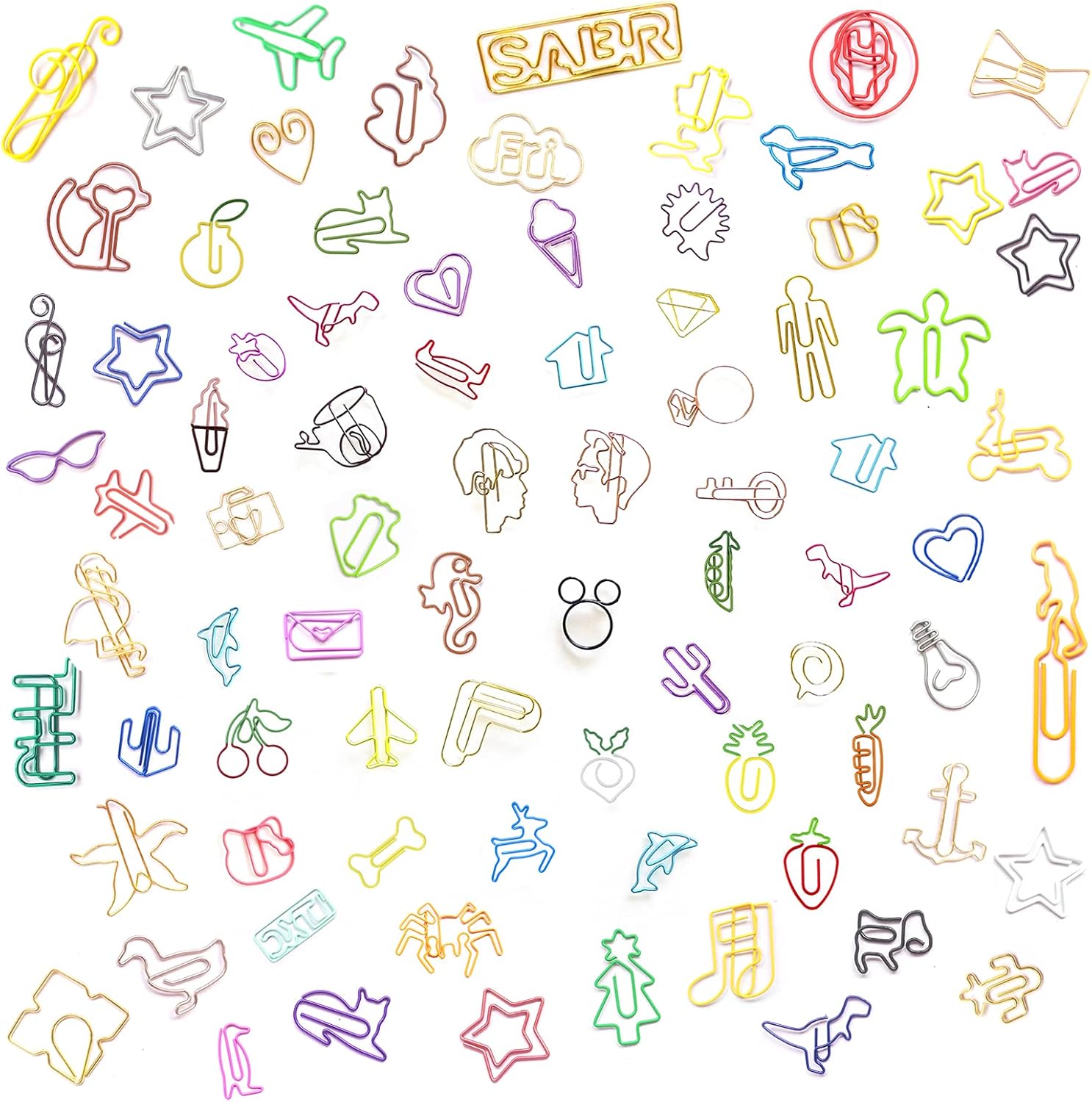 qlzxxy ペーパークリップ ゼムクリップ かわいい おしゃれ おもしろ文房具 クリップ オリジナル 文房具 アソートカラフル 60個入り 80g 人型 動物型 机上デスク店舗用品の文房具の装飾の学用品学生用品 ステンレス製 qlzxxy ペーパークリップ ゼムクリップ かわいい おしゃれ おもしろ文房具 クリップ オリジナル 文房具 アソートカラフル 60個入り 80g 人型 動物型 机上デスク店舗用品の文房具の装飾の学用品学生用品 ステンレス製