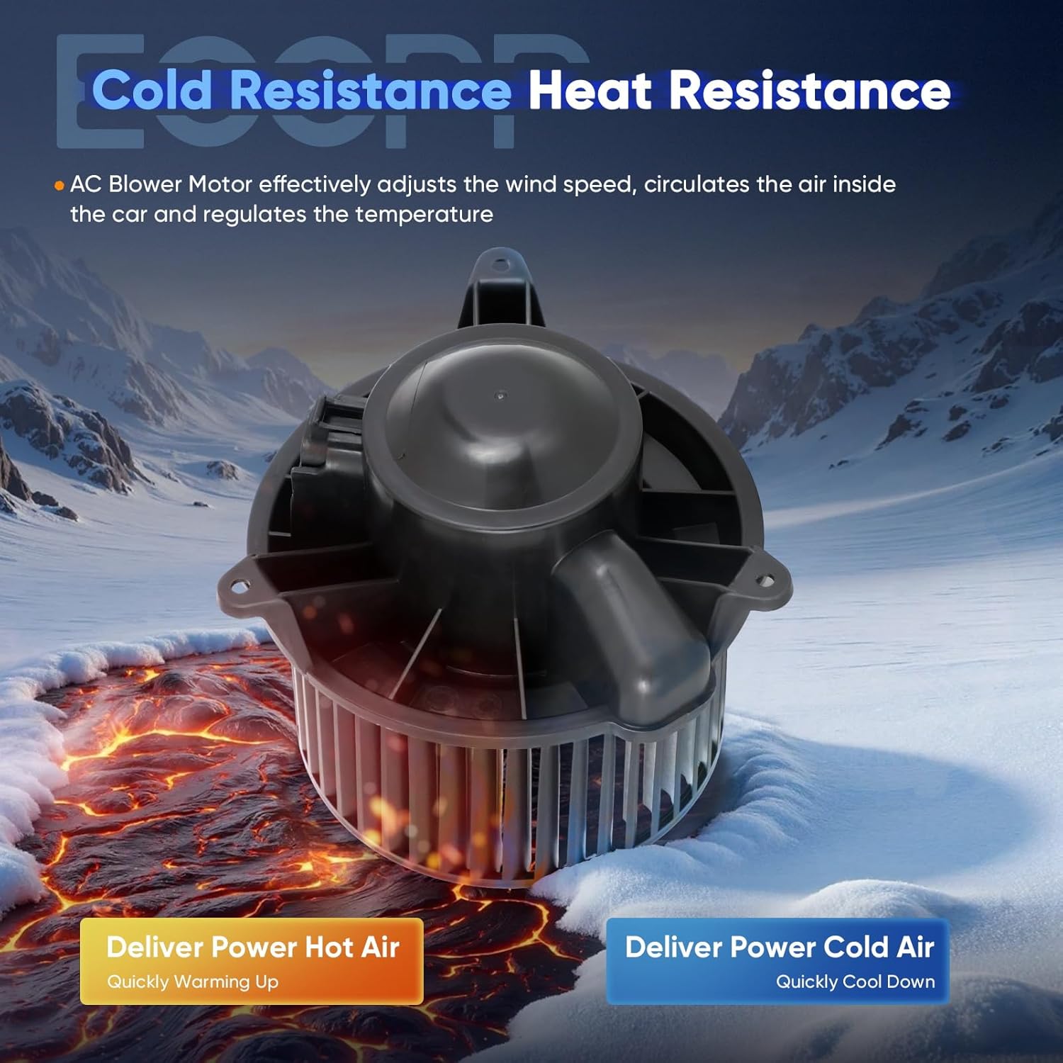 ECCPP AC Heater Blower Motor Fit for Nissan & Infiniti - Titan 2004-2015, Armada 2005-2015, QX56 2004-2010, V8 5.6L, Sport Utility - Front Side, Replace 27226ZH00A, 700174 75883, 2311664 HVAC Assembly