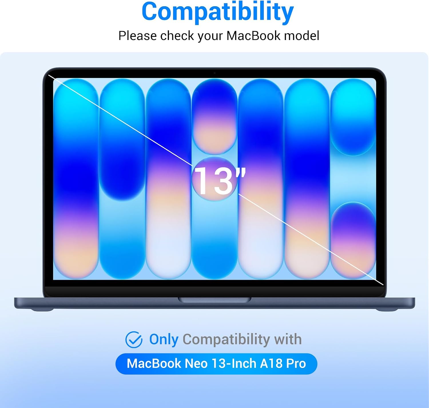 CoBak 2 Pack Screen Protector for MacBook Neo 13 Inch 2026 A3404 A18 Pro image 2