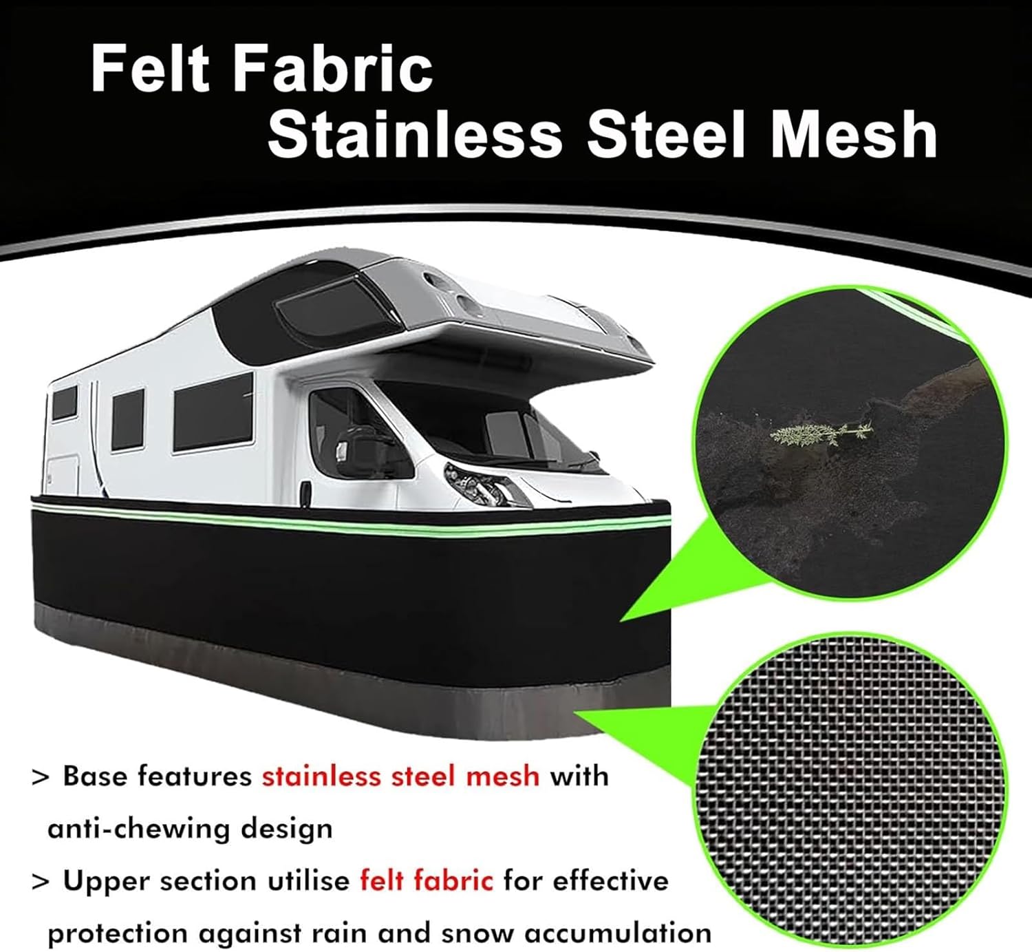 Heavy Duty RV Camper Skirting Panels 32 41 57 82 98 106 124 FT, Roll-up Storage Travel Trailer Skirt for Class A/B/C, Mobile Home Wind Underpinning Wrap for 5th Wheel(H 95cm (37.4"),38m/124ft)