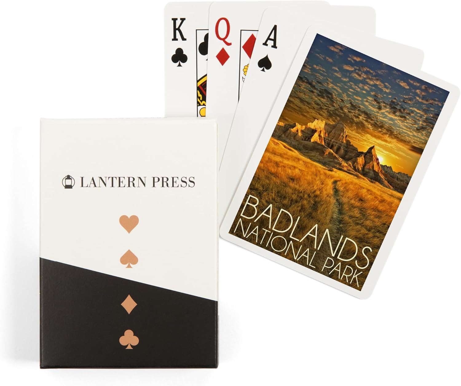 Lantern Press Badlands National Park, South Dakota, Sunset, 52 Playing Cards for Adults, Poker Size Card Deck