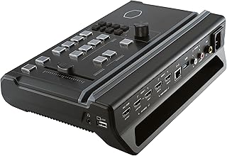 Cooler Master StreamEnjin Livestream Mixer, Console de Streaming Compacte Tout-en-Un, 2 Destinations CDN, Scènes Prédéfinies pour Production de Contenu Live Multi-Caméras et Vlog - Nécessite Un iPad