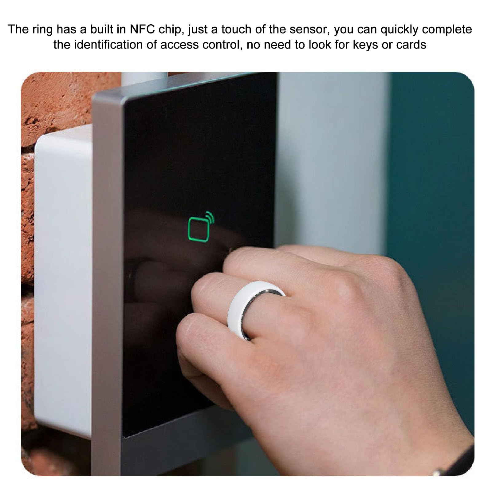 Anello Intelligente, Anello di Contapassi della Ceramica Indossabile da 50 M e IP68 Anello di Contapassi, Controllo di Accesso NFC, Anello di Tracciamento del Fitness di attività