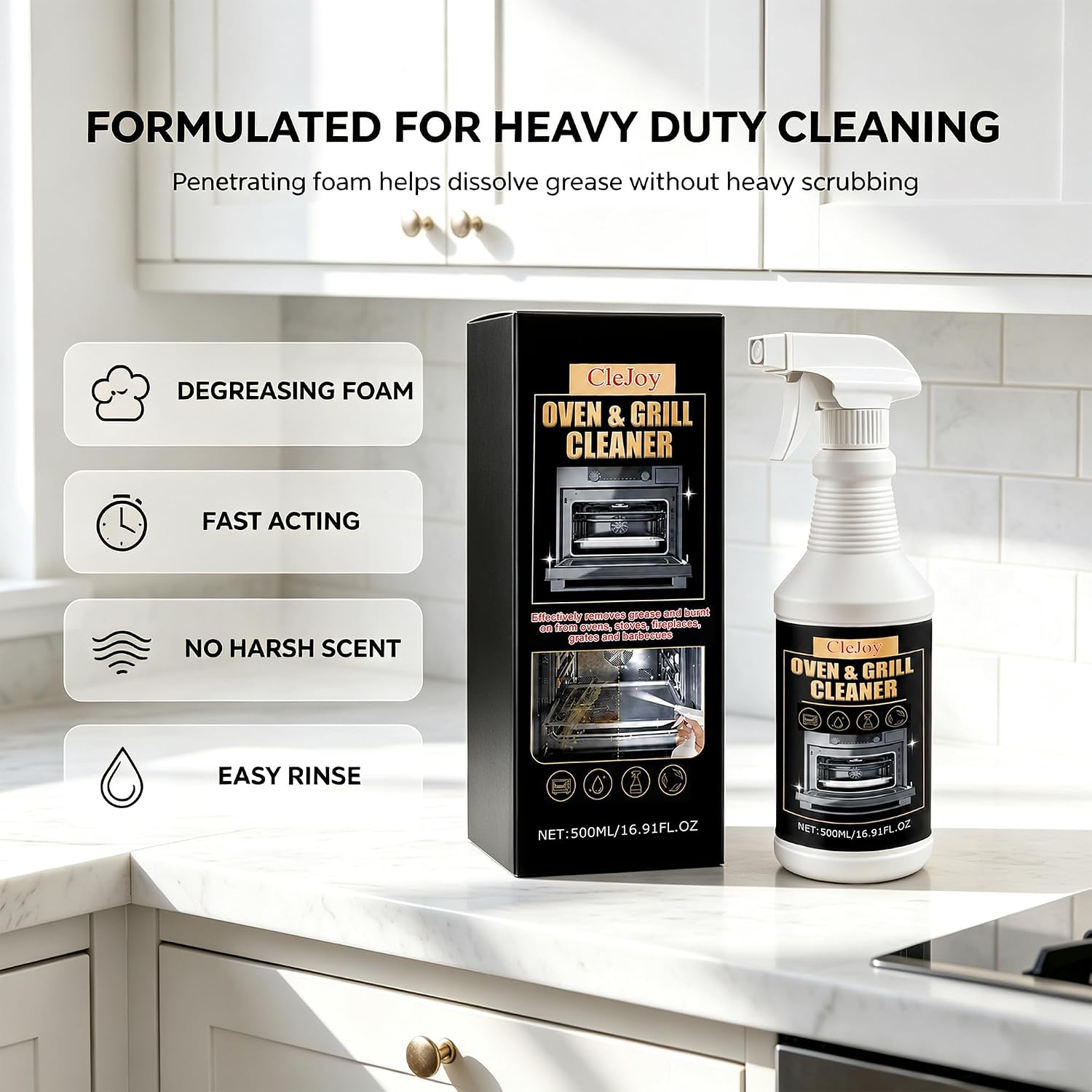 Oven Cleaner Heavy Duty & Kitchen Cleaner Multi-Purpose Spray - 16.9 OZ image 2