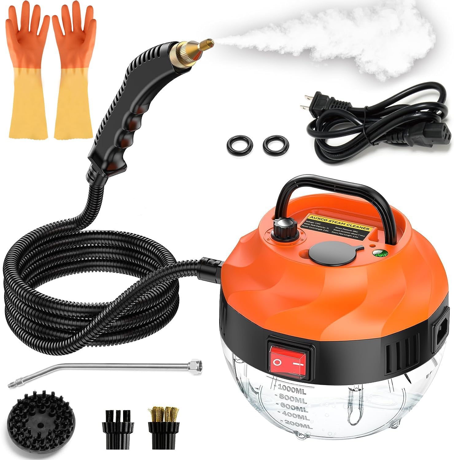 Steam Cleaner 2500W High Pressure Steamer for Cleaning,Handheld Steam Cleaner for Home Use,Hardwood Floor Steam Cleaner for Upholstery,Kitchen,Bathroom,Grout and Tile