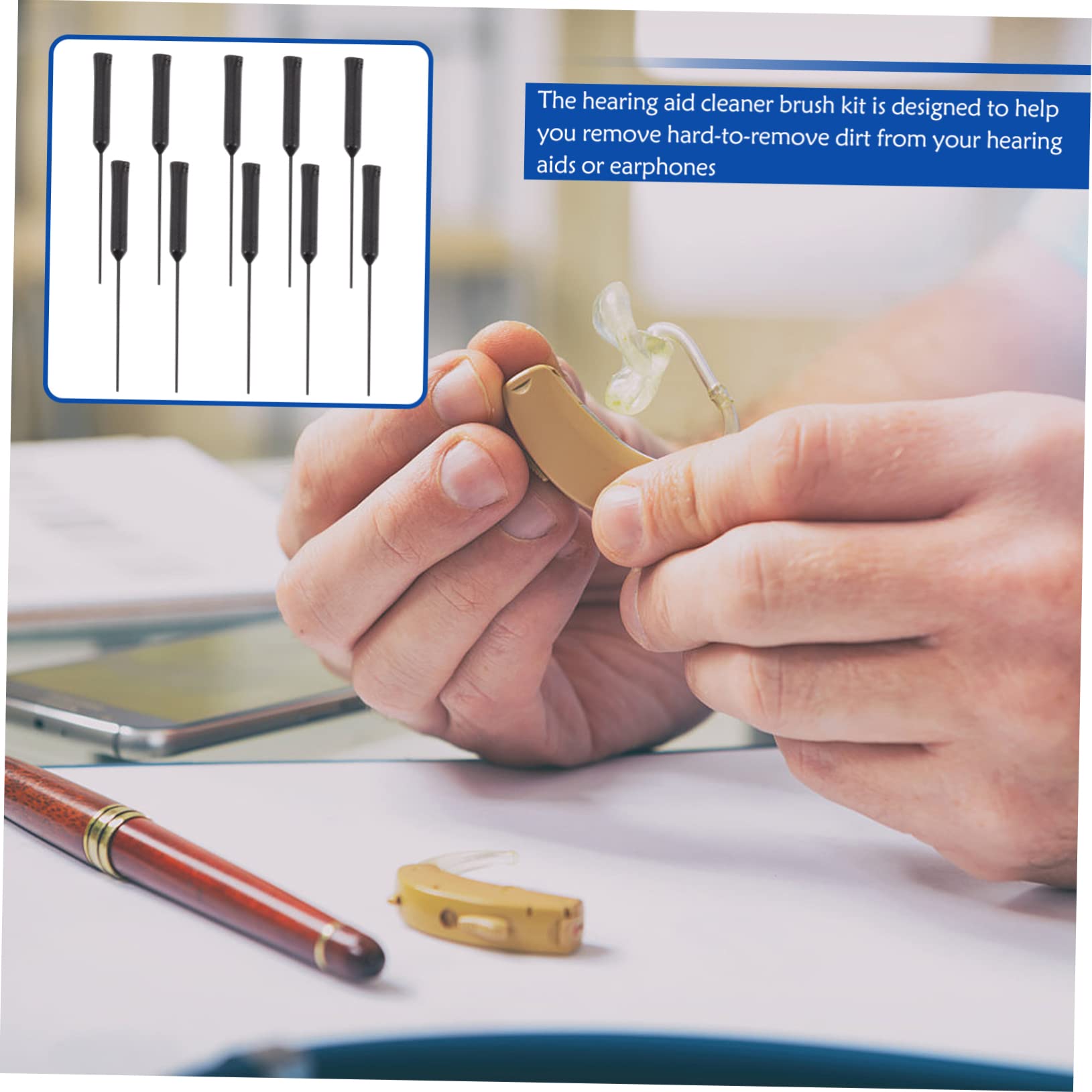 5 Set Pulitori Per Apparecchi Acustici Per Manutenzione E Accessori Per Apparecchi Acustici Facili Usare E 10 Pezzi*5