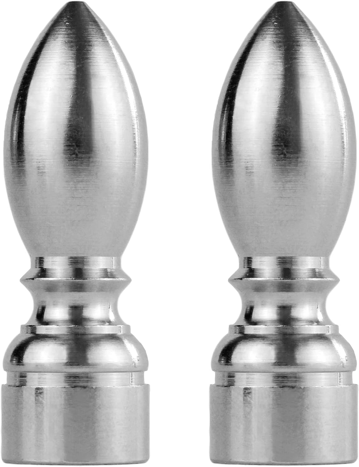 Lamp Finials 2Pack (Silver Bullet, 1.56" Tall), Secure Lampshade to