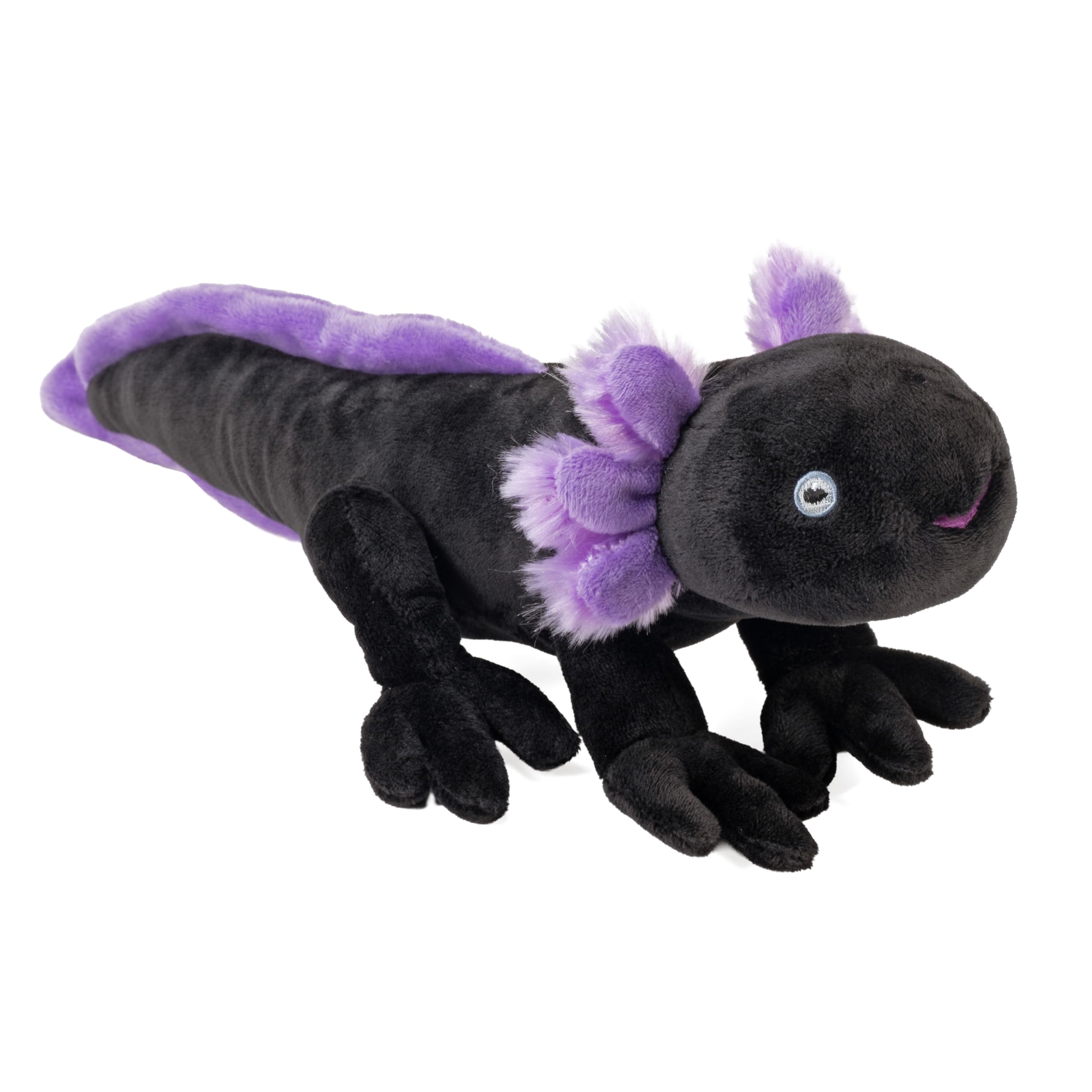 Wild Republic Cuddlekins Eco Mini Black Axolotl, Stuffed Animal, 8 Inches, Plush Toy, Fill is Spun Recycled Water Bottles