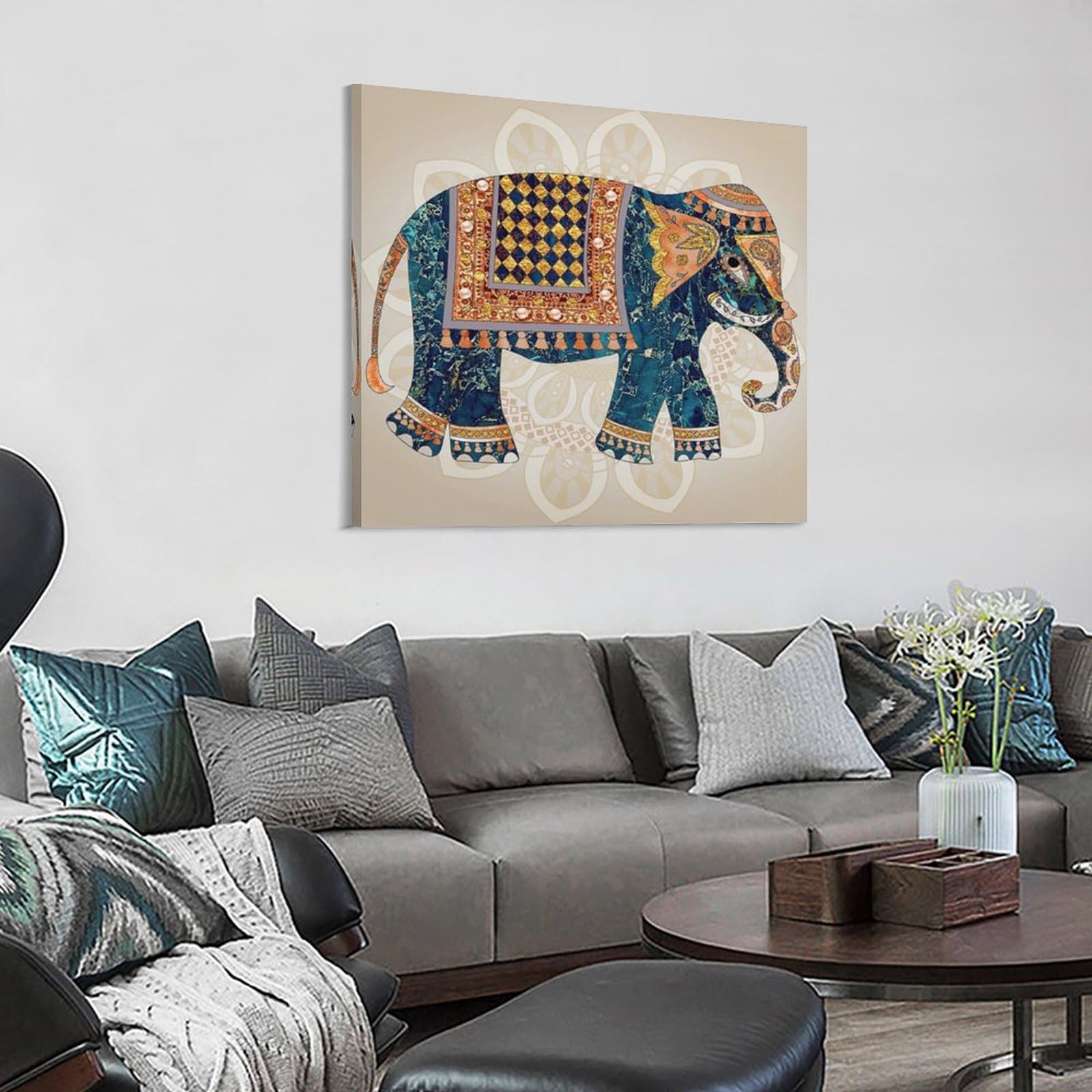 Amazon.co.jp: アフリカアートインテリアインド象リッチツリーポスター