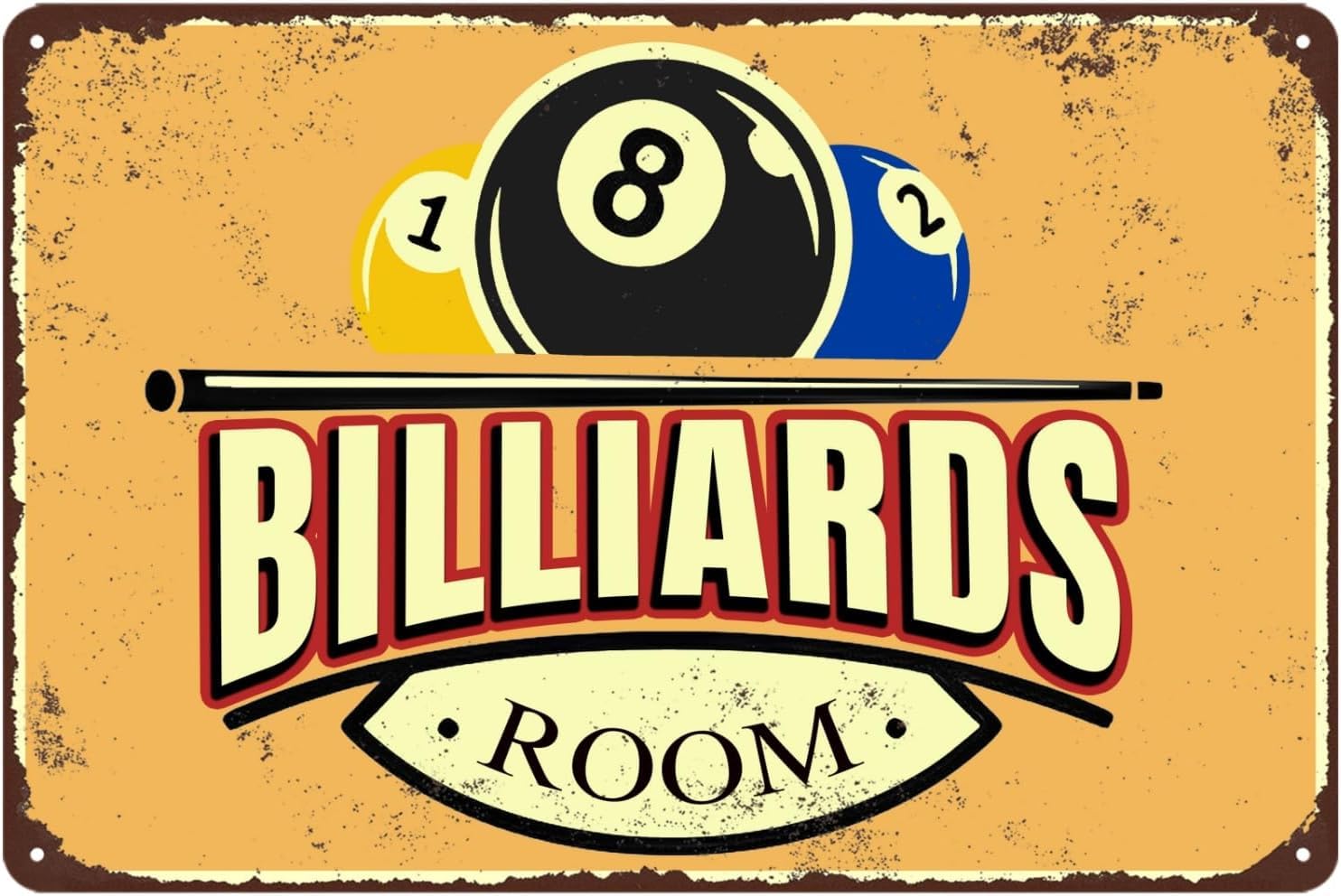 Billiards Room Decor Funny Tin Sign Pool Table Accessories Vintage Poster Metal Gifts For Men Billiard Hall Wall Art Decoration 8x12inch