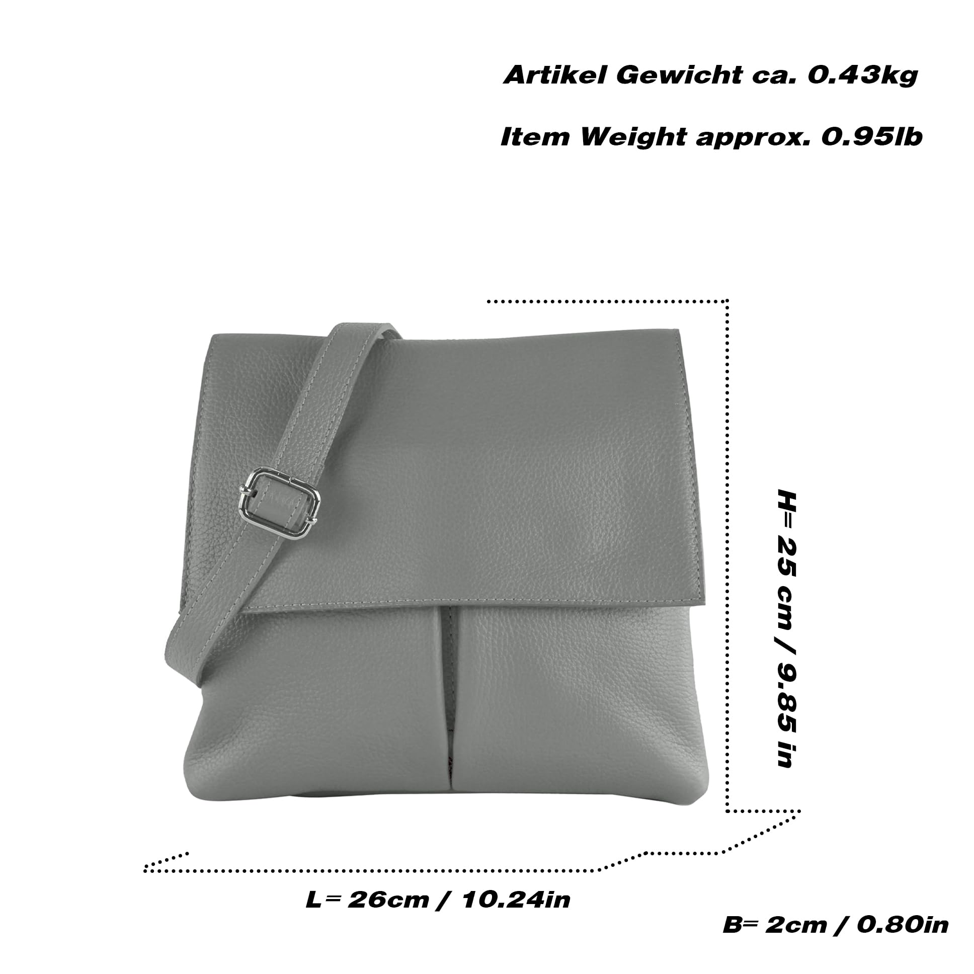 modamoda de - T63LEDER - Bolso bandolera de piel para mujer
